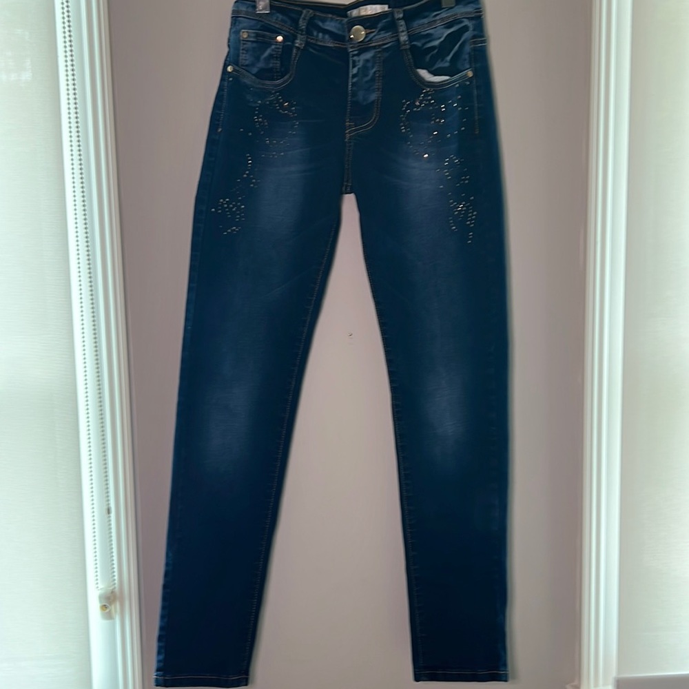 Giorgio Armani Jeanswear Y2K skinny jeans with rhinestones perfect condition